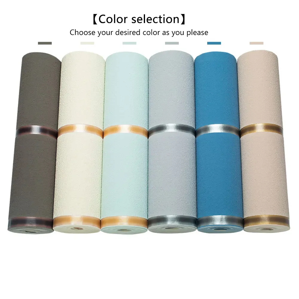 Velvet Ribbon Roll - シンプルな模造鹿皮ベルベット壁紙無地不織布ワイドストライプリビングルームのテレビの背景装飾壁紙