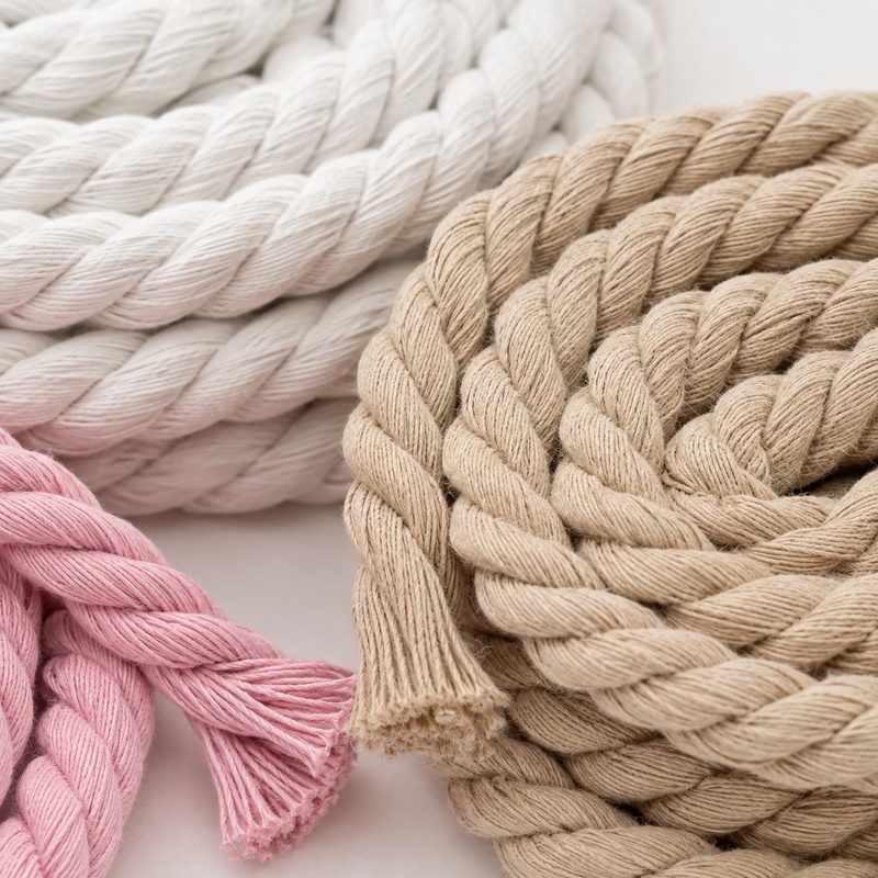 Cord Trim Twisted - 5M 5-20mm コットンツイストロープ 靴紐 コード パーカーの引き紐