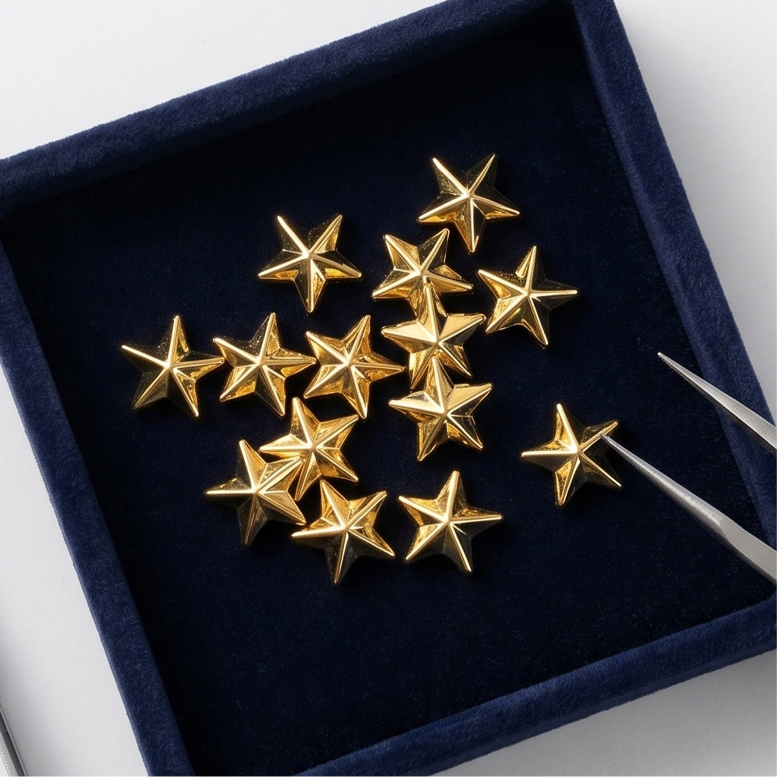 300個 アクリル製スター装飾 ゴールデン フラットバック  - Embellish Craft のレビューと価格