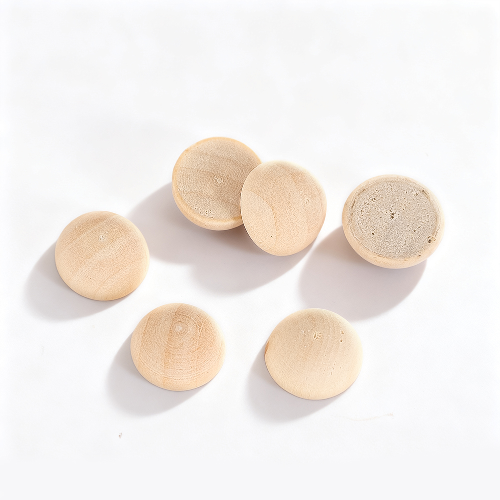 100/150/200個 15mm ハーフウッドボール 未仕 - Embellish Craft のレビューと価格