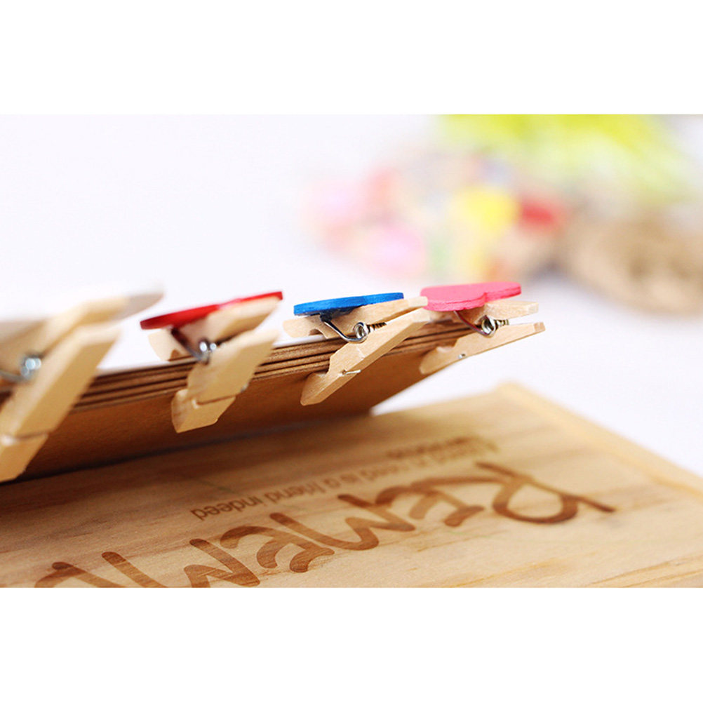 50個入りミニ木製洗濯バサミ、天然木製フォトクリップ、DIY - Embellish Craft のレビューと価格