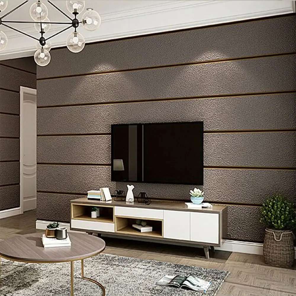 シンプルな模造鹿皮ベルベット壁紙無地不織布ワイドストライプリ - Velvet Ribbon Roll のレビューと価格