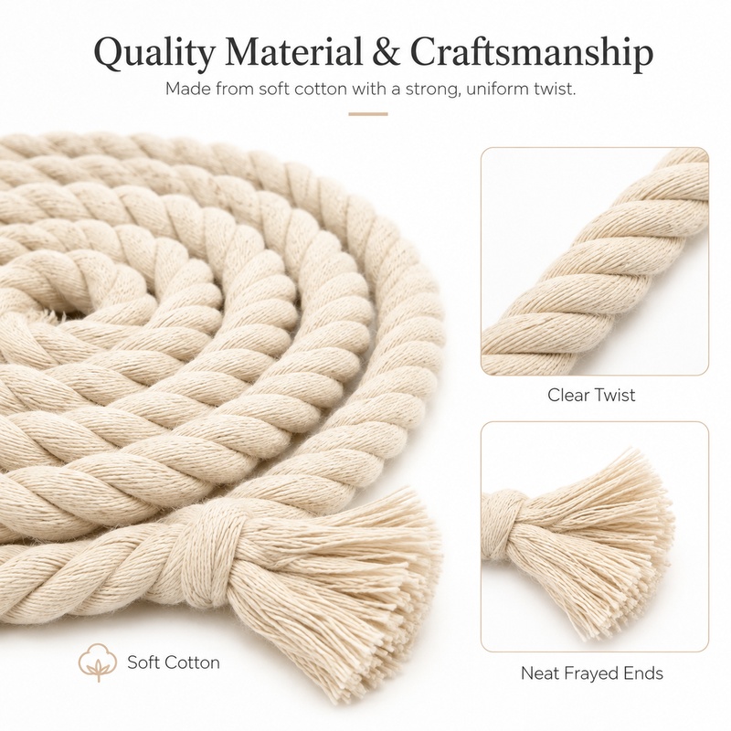 5M 5-20mm コットンツイストロープ 靴紐 コード パ - Cord Trim Twisted のレビューと価格